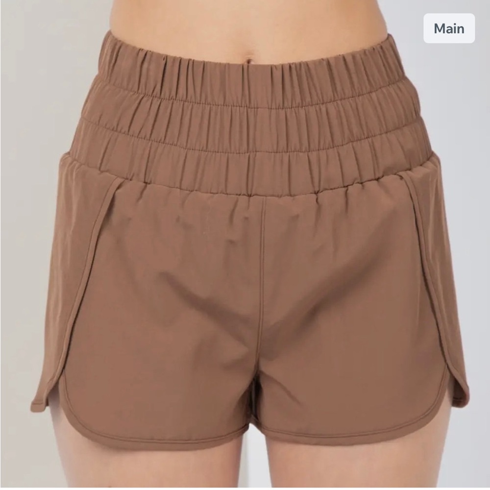 Women's Chesnut High Waist Elastic Shorts